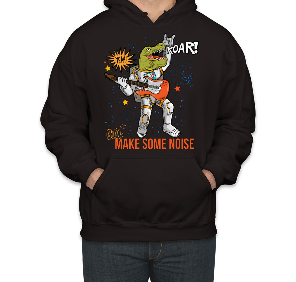 Dinosaur Rock'n Roll Dino Rock Unisex Hoodie