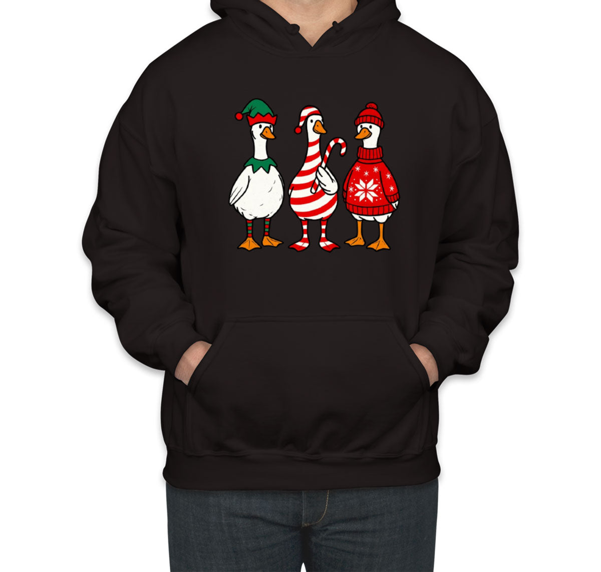 Funny Christmas Gooses Unisex Hoodie