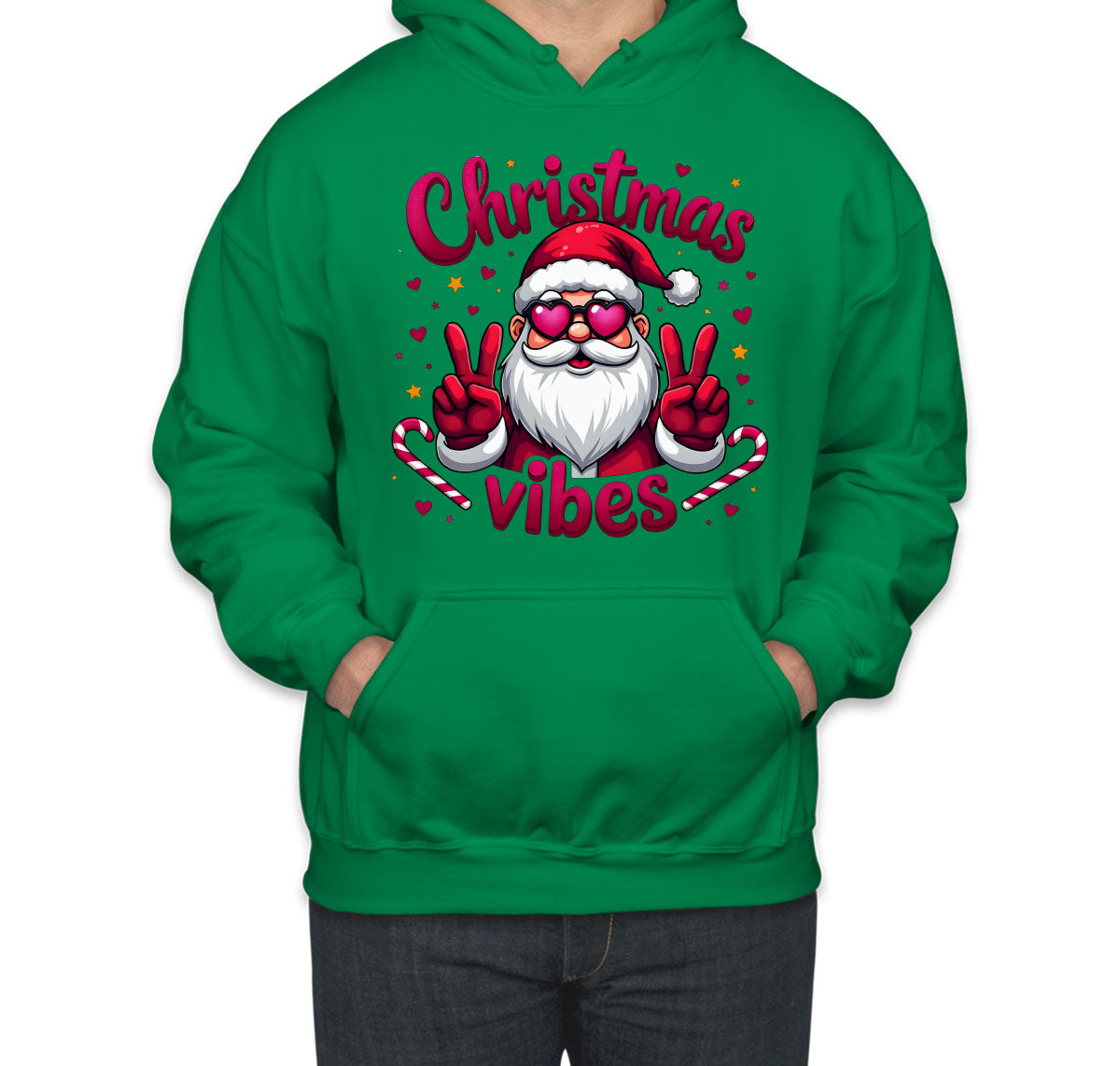 Santa Christmas Vibes Unisex Hoodie