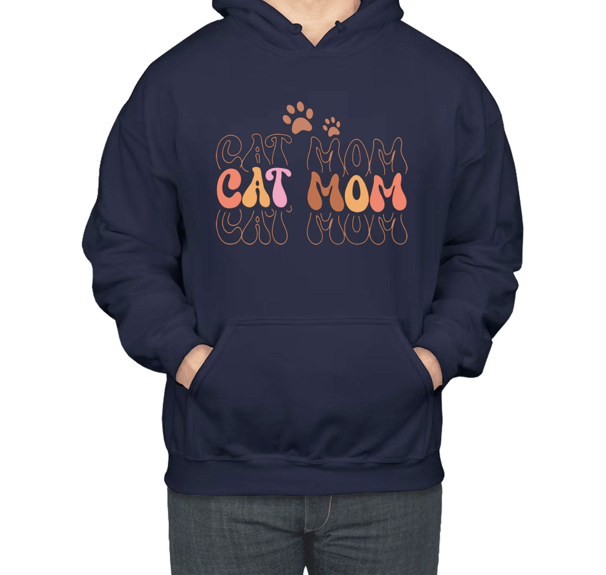 Cat Mom Text Unisex Hoodie