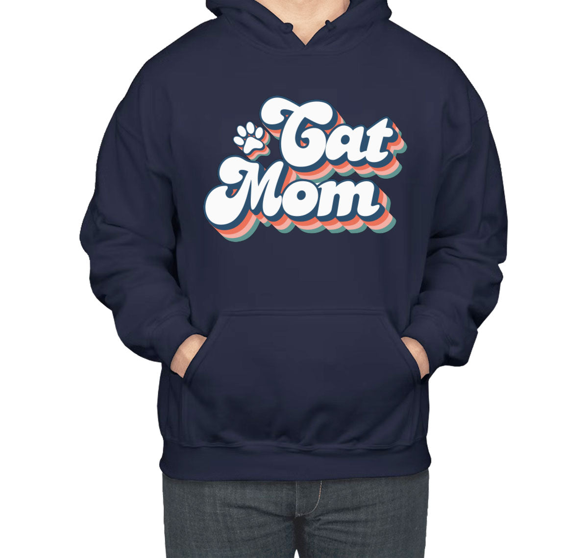 Retro Cat Mom Unisex Hoodie