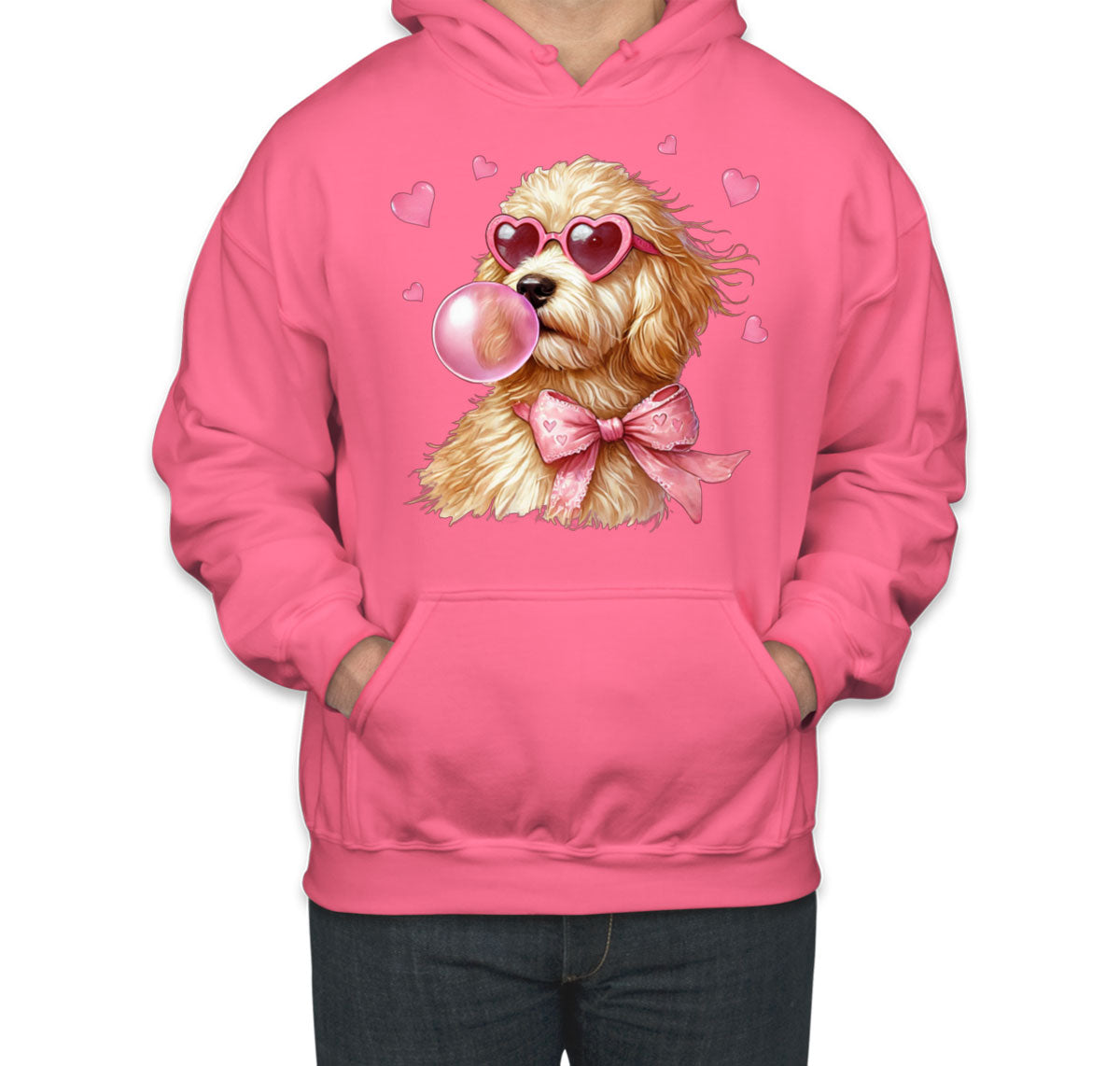 Golden Retriever Dog Valentine's Day Unisex Hoodie