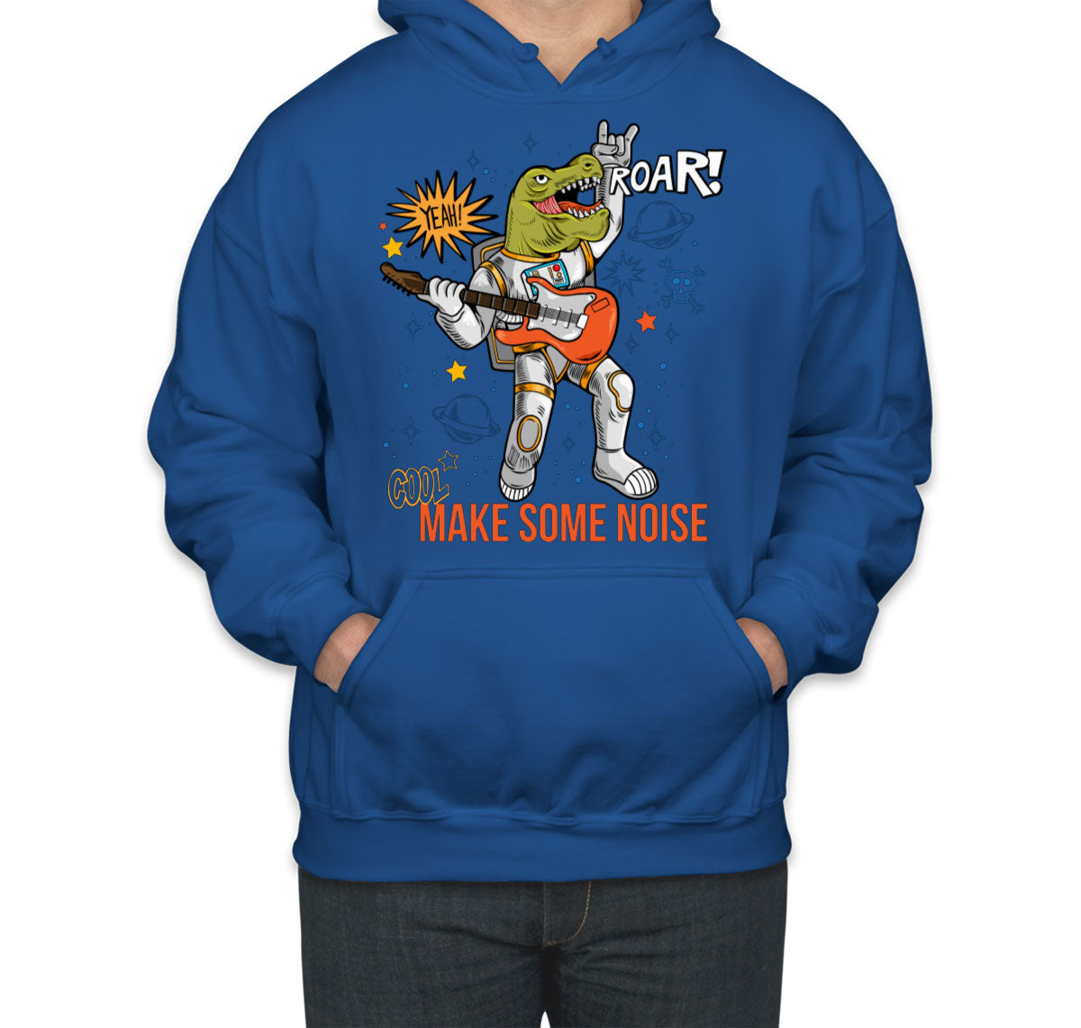 Dinosaur Rock'n Roll Dino Rock Unisex Hoodie