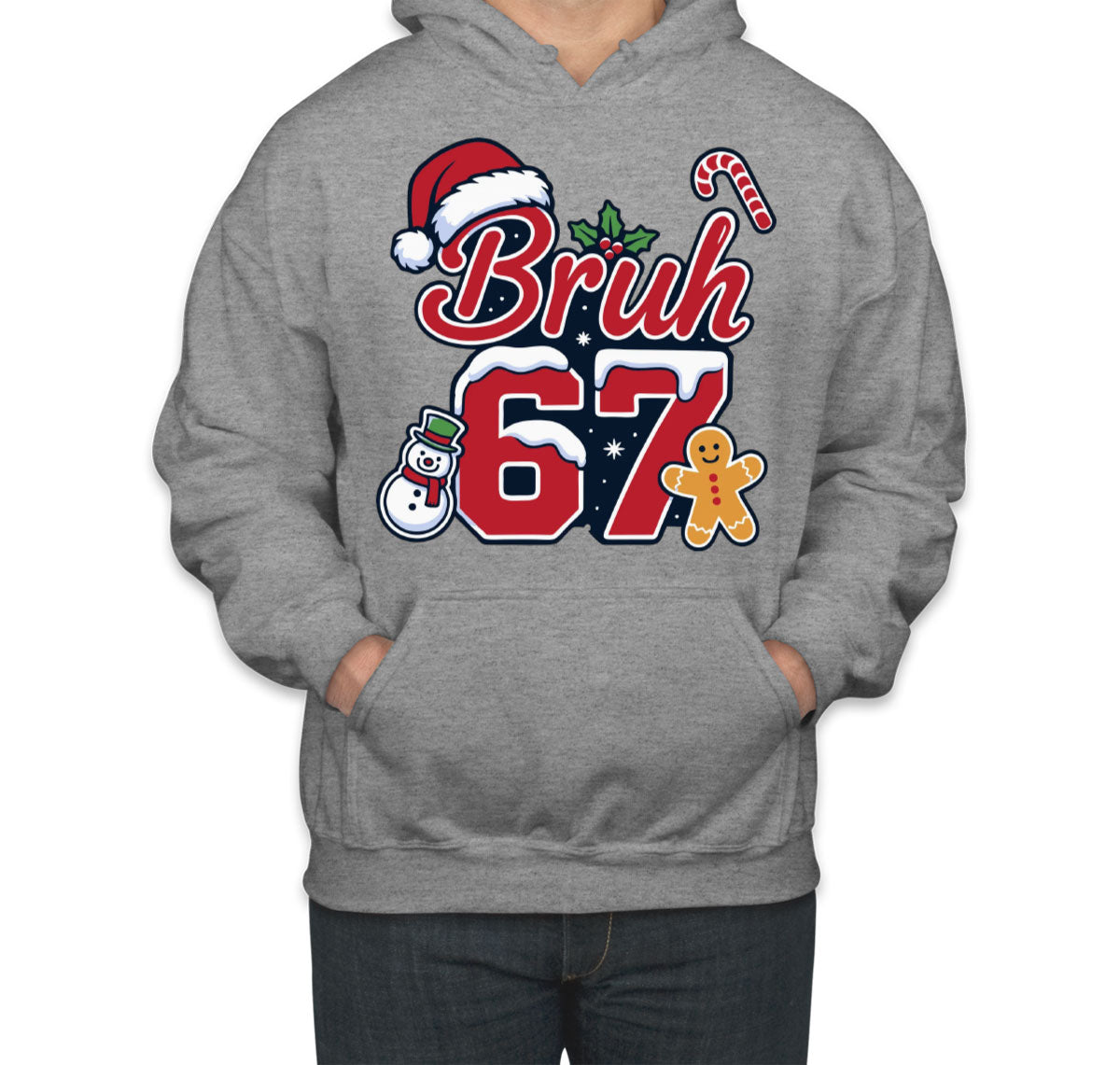 67 Sixty Seven Bruh Christmas Unisex Hoodie
