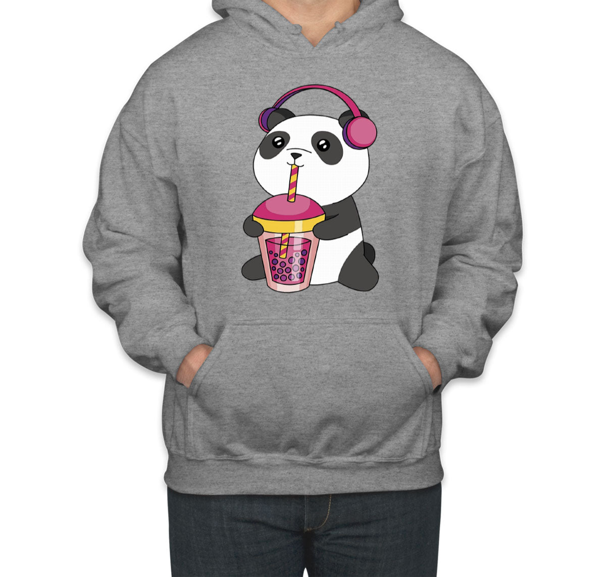 Panda Drinking Bubble Tea Unisex Hoodie