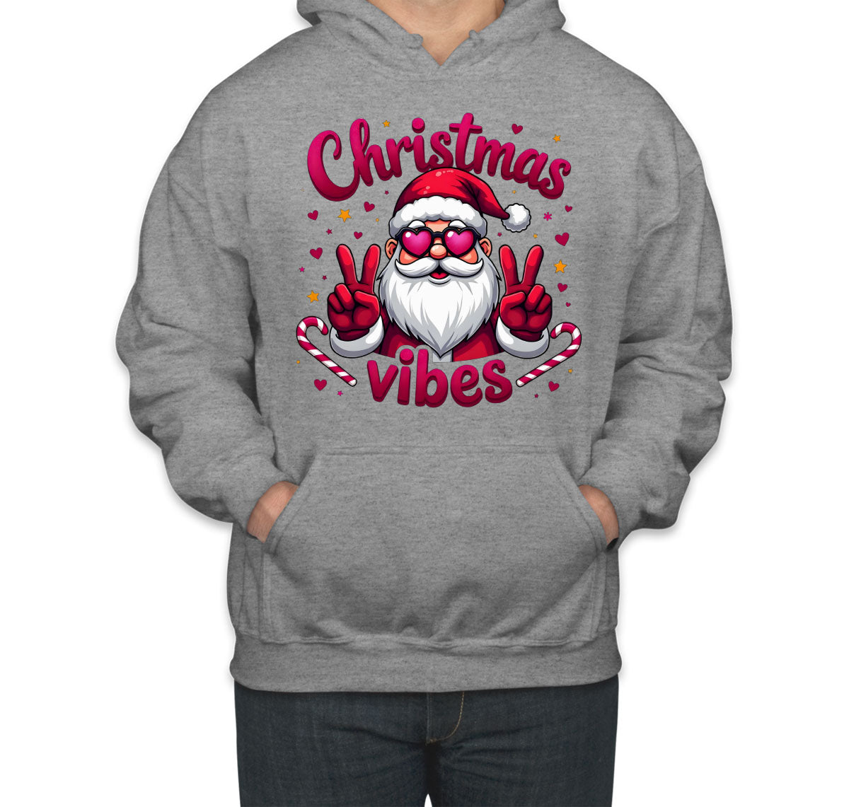 Santa Christmas Vibes Unisex Hoodie