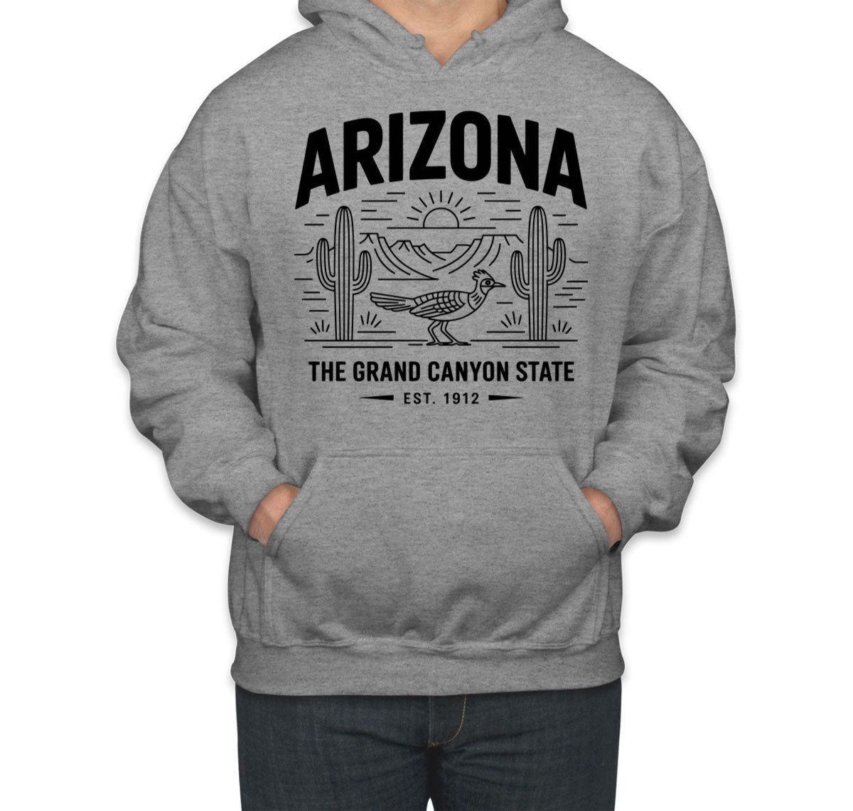 Arizona Cityscape Illustration The Grand Canyon State Unisex Hoodie