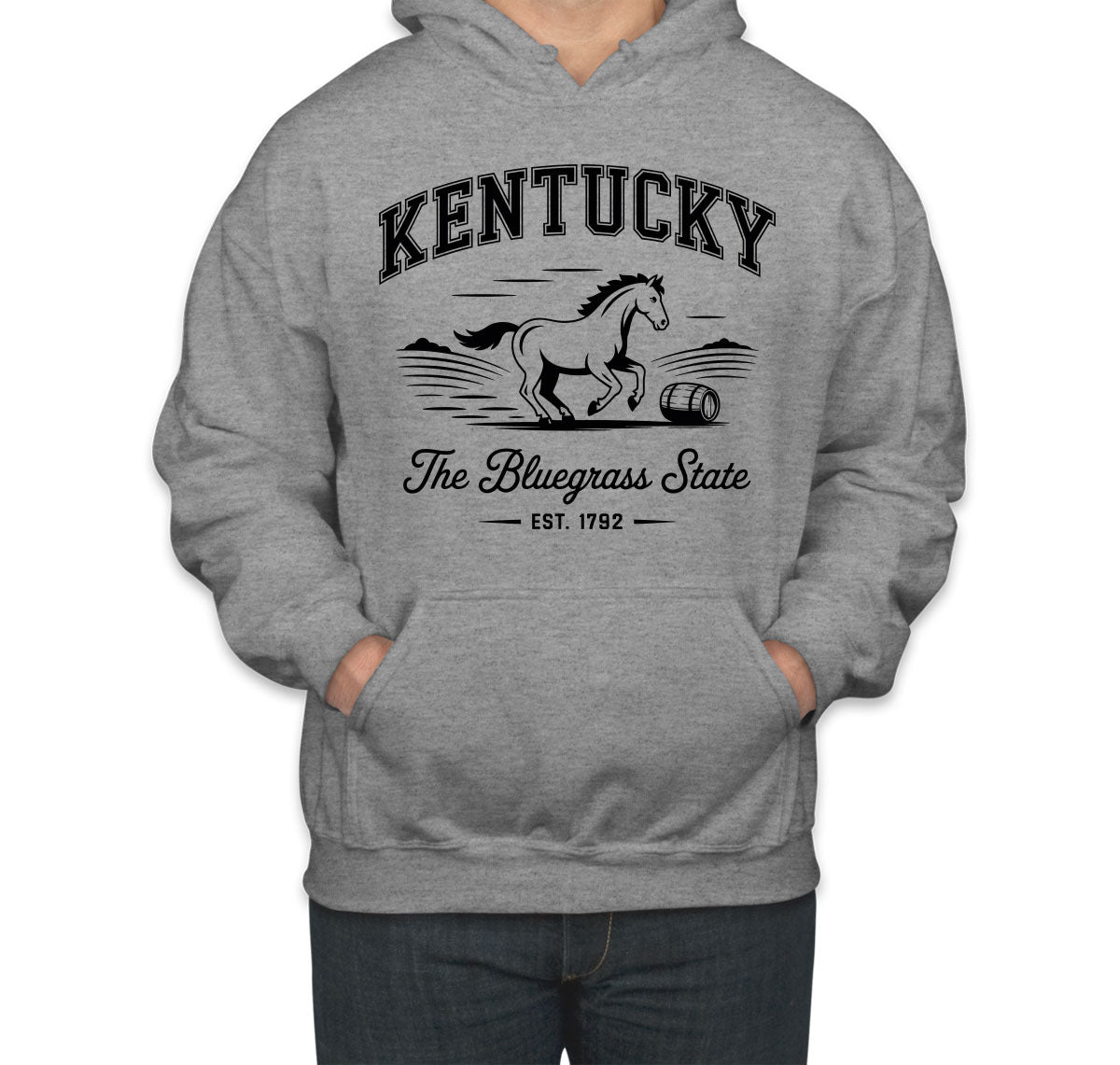Kentucky Cityscape Illustration The Bluegrass State Unisex Hoodie