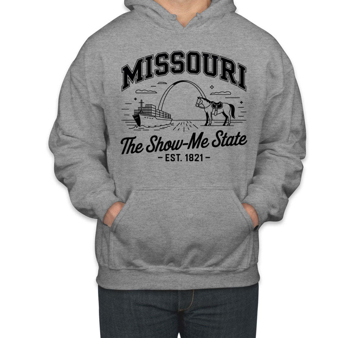 Missouri Cityscape Illustration The Show Me State Unisex Hoodie