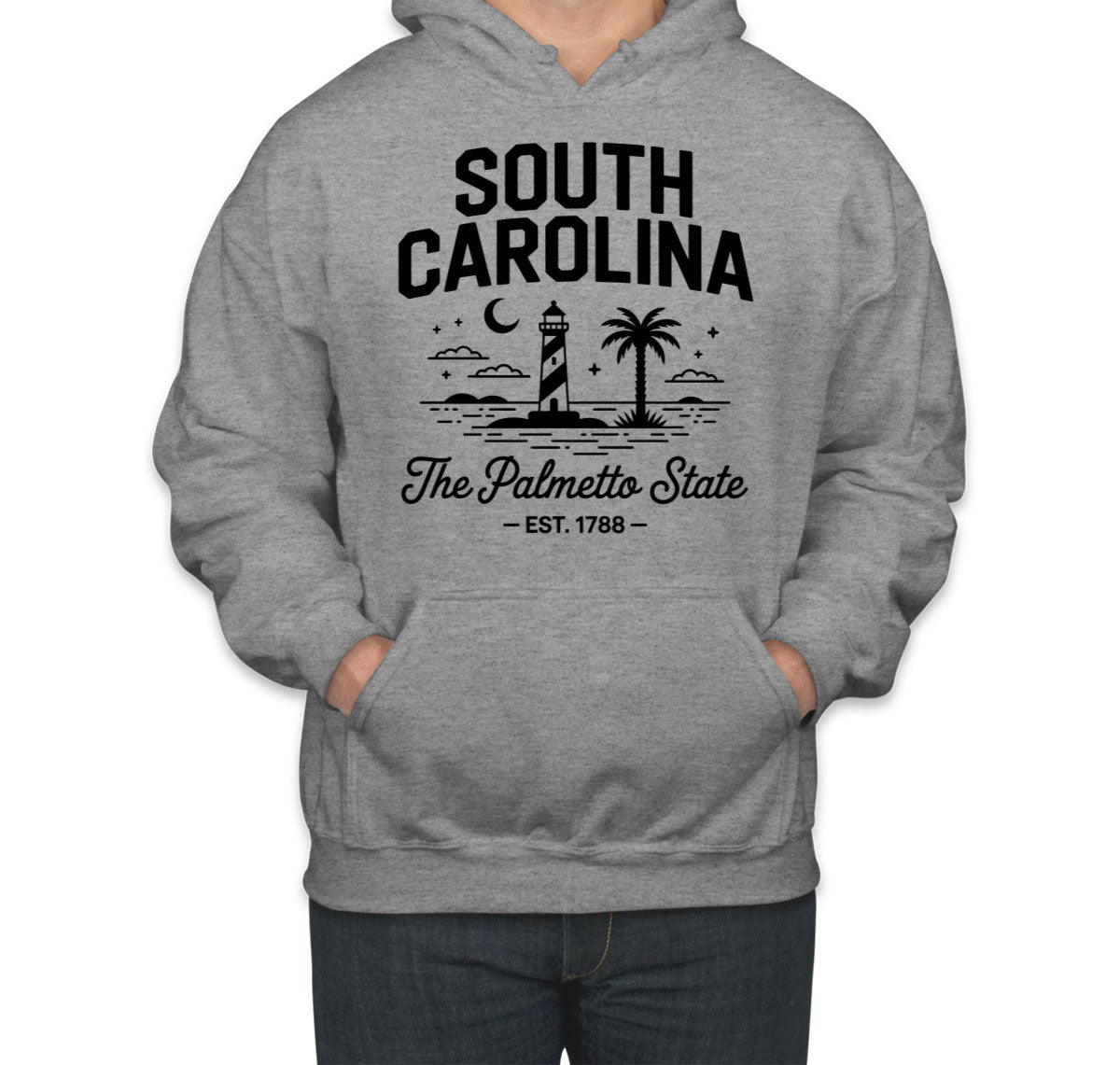 South Carolina Cityscape Illustration The Palmetto State Unisex Hoodie