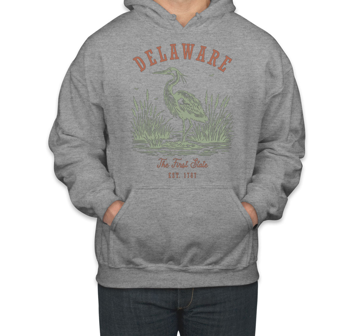 Delaware State Vintage Unisex Hoodie