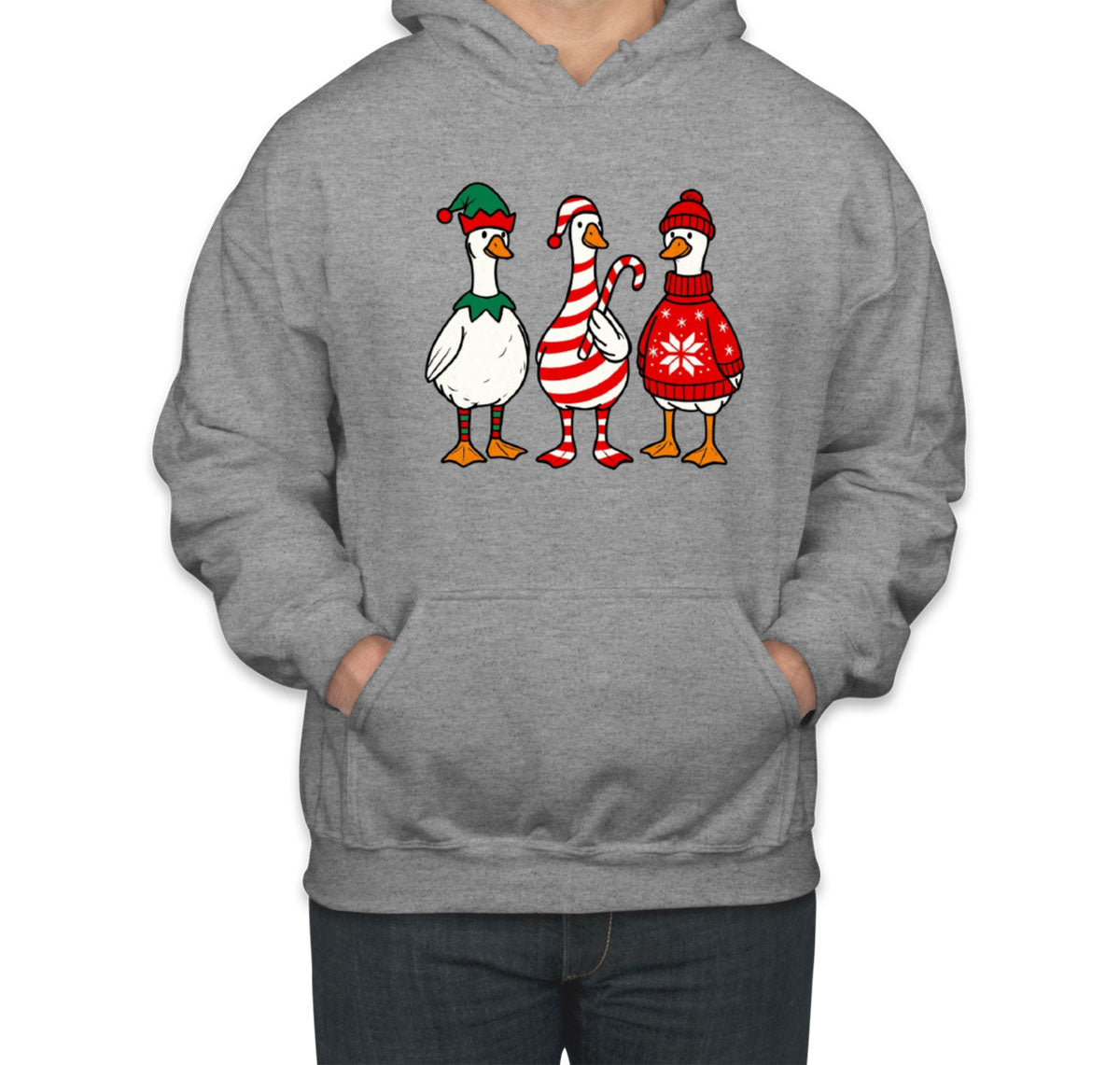 Funny Christmas Gooses Unisex Hoodie