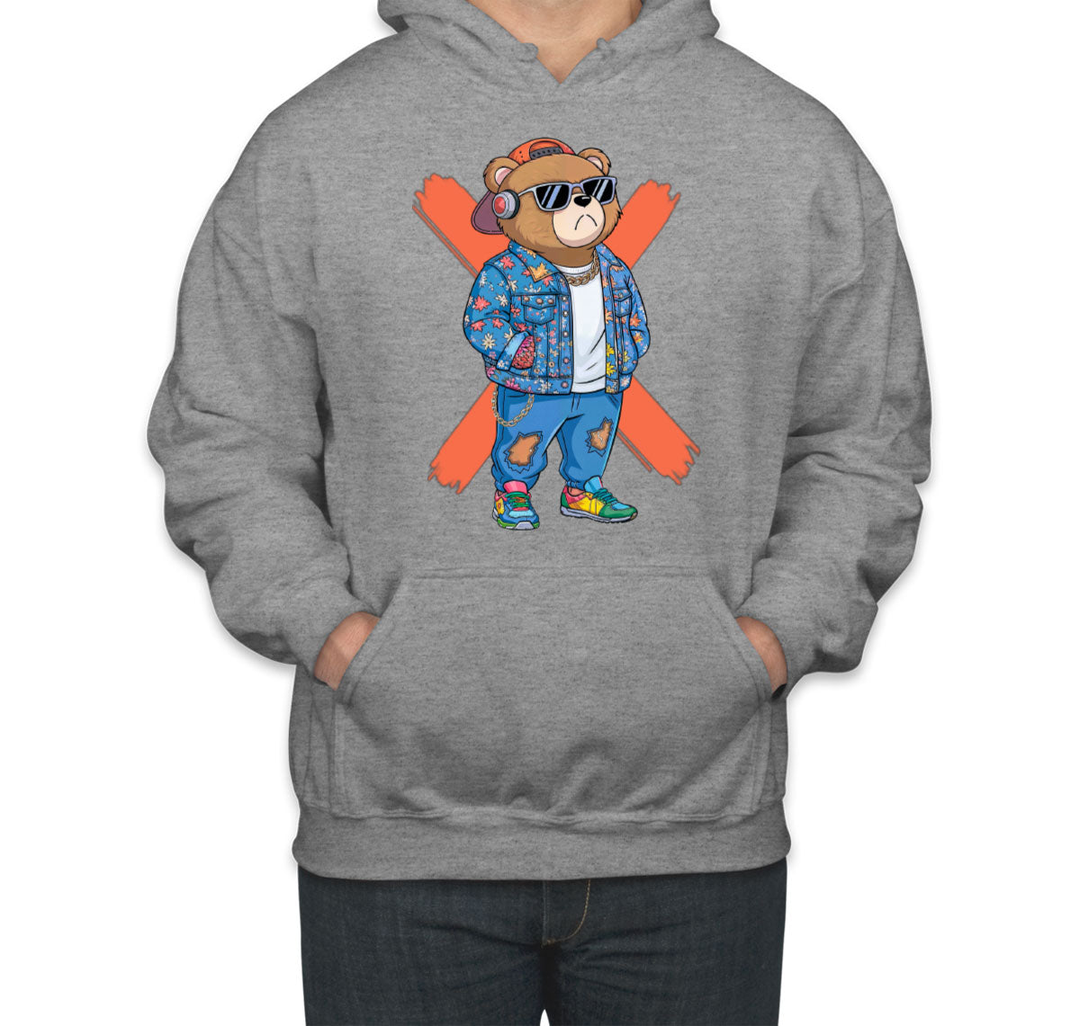 Hipster Teddy Bear Unisex Hoodie