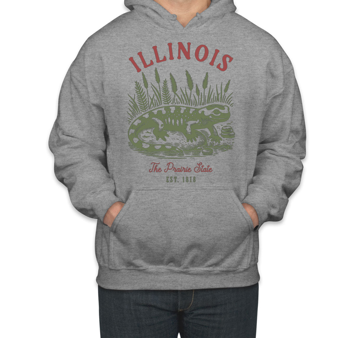 Illinois State Vintage Unisex Hoodie