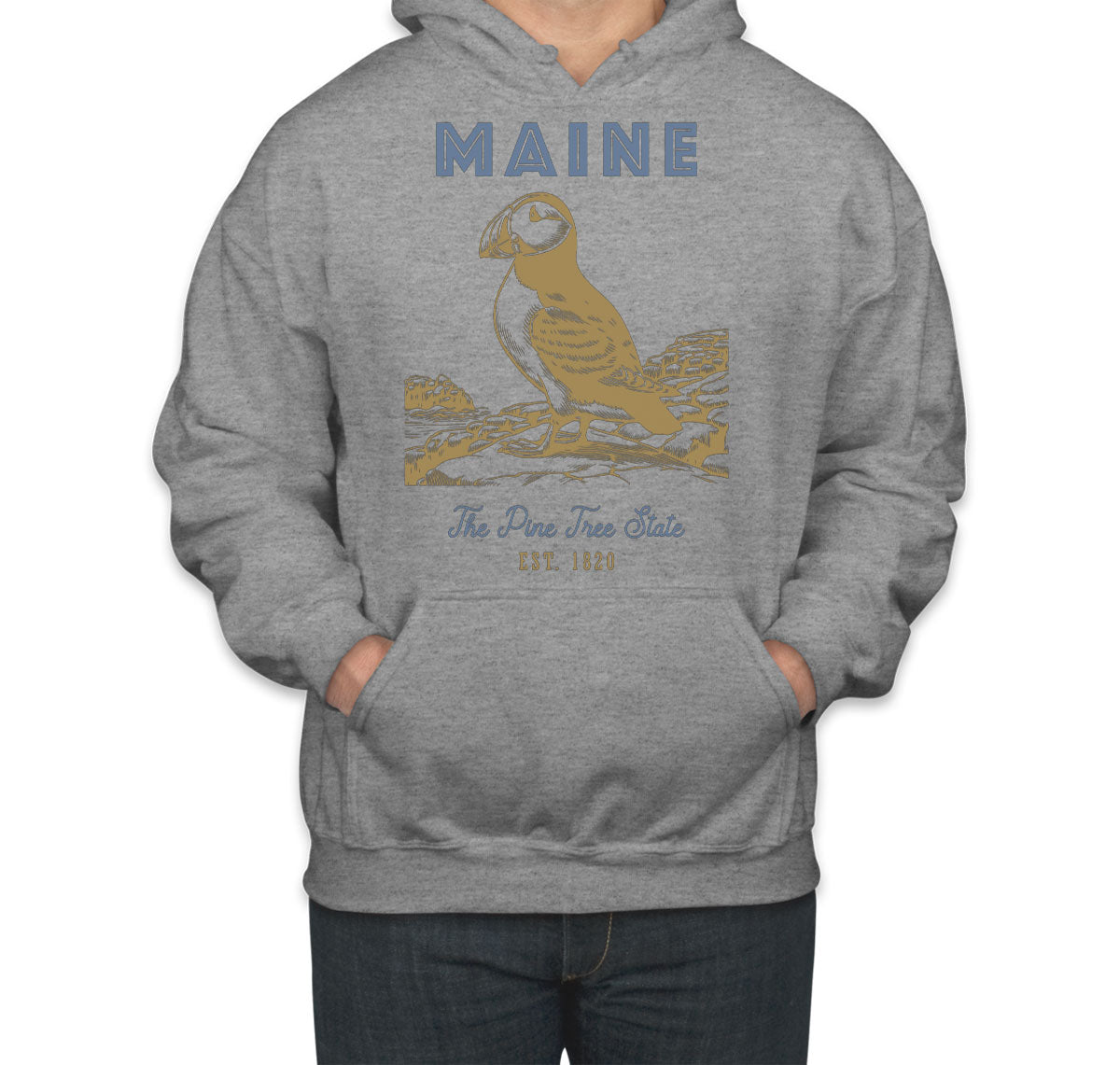 Maine State Vintage Unisex Hoodie