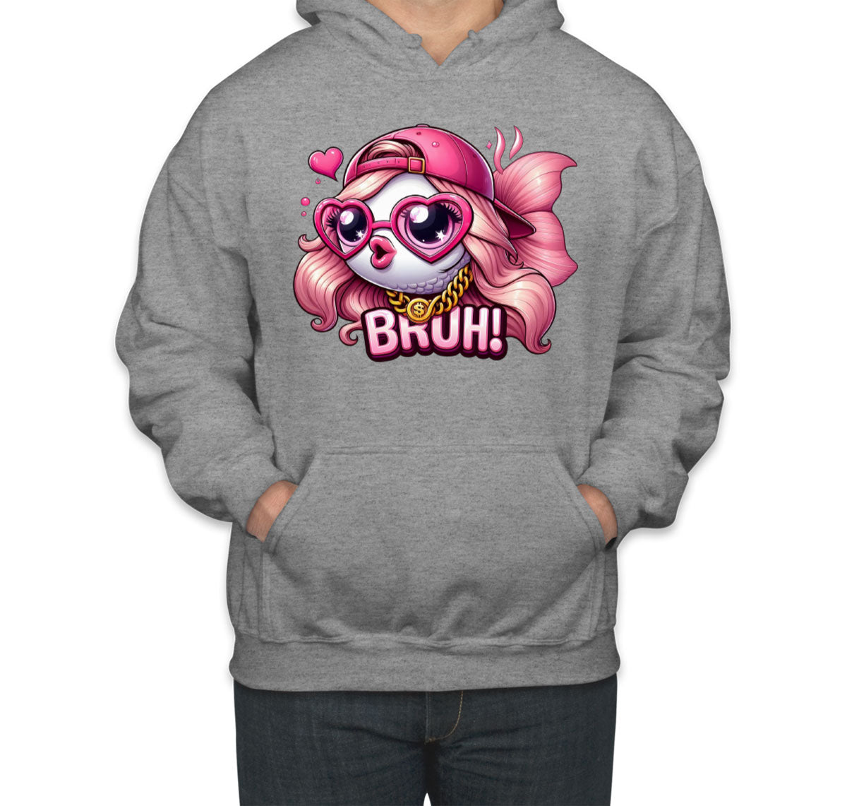 Pink Bass Fishing Unisex Hoodie