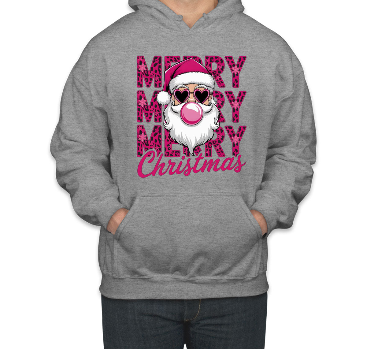 Santa Bubble Gum Merry Christmas Unisex Hoodie