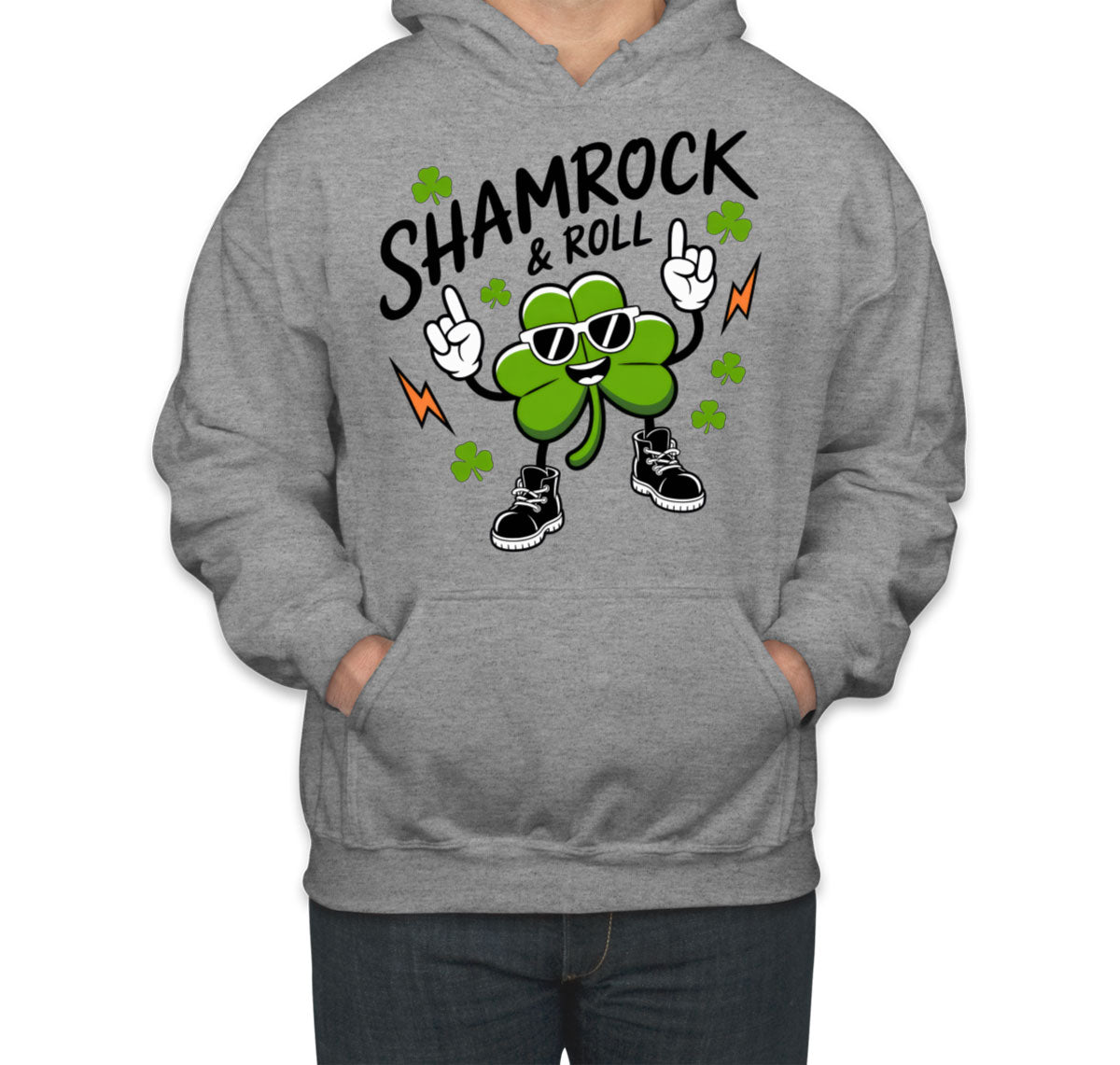 Shamrock And Roll St. Patrick's Day Unisex Hoodie