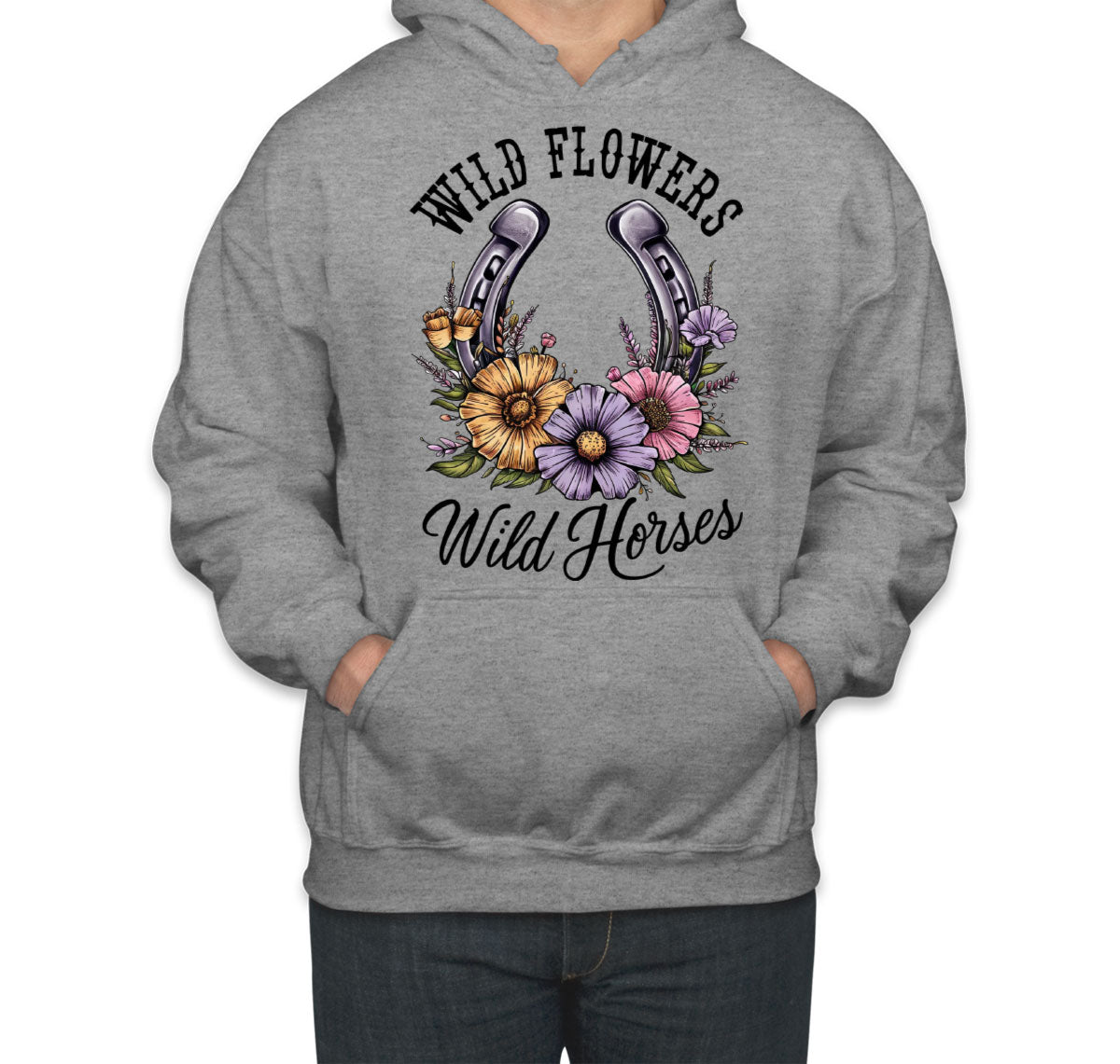 Wild Flowers Wild Horses Unisex Hoodie