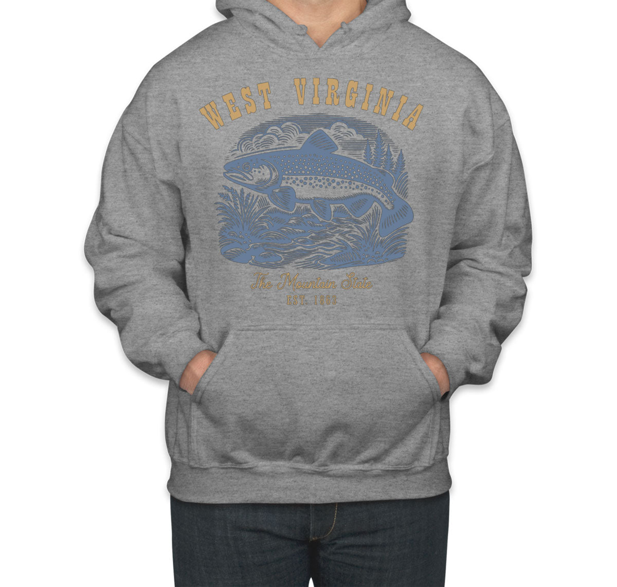 West Virginia State Vintage Unisex Hoodie