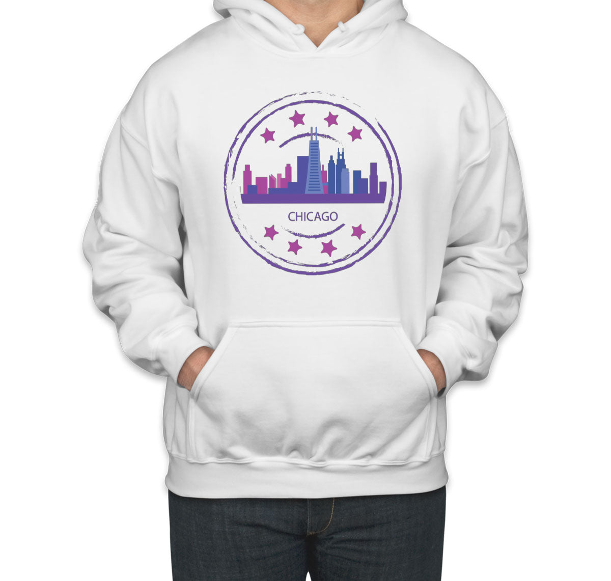 Chicago Stamp Unisex Hoodie