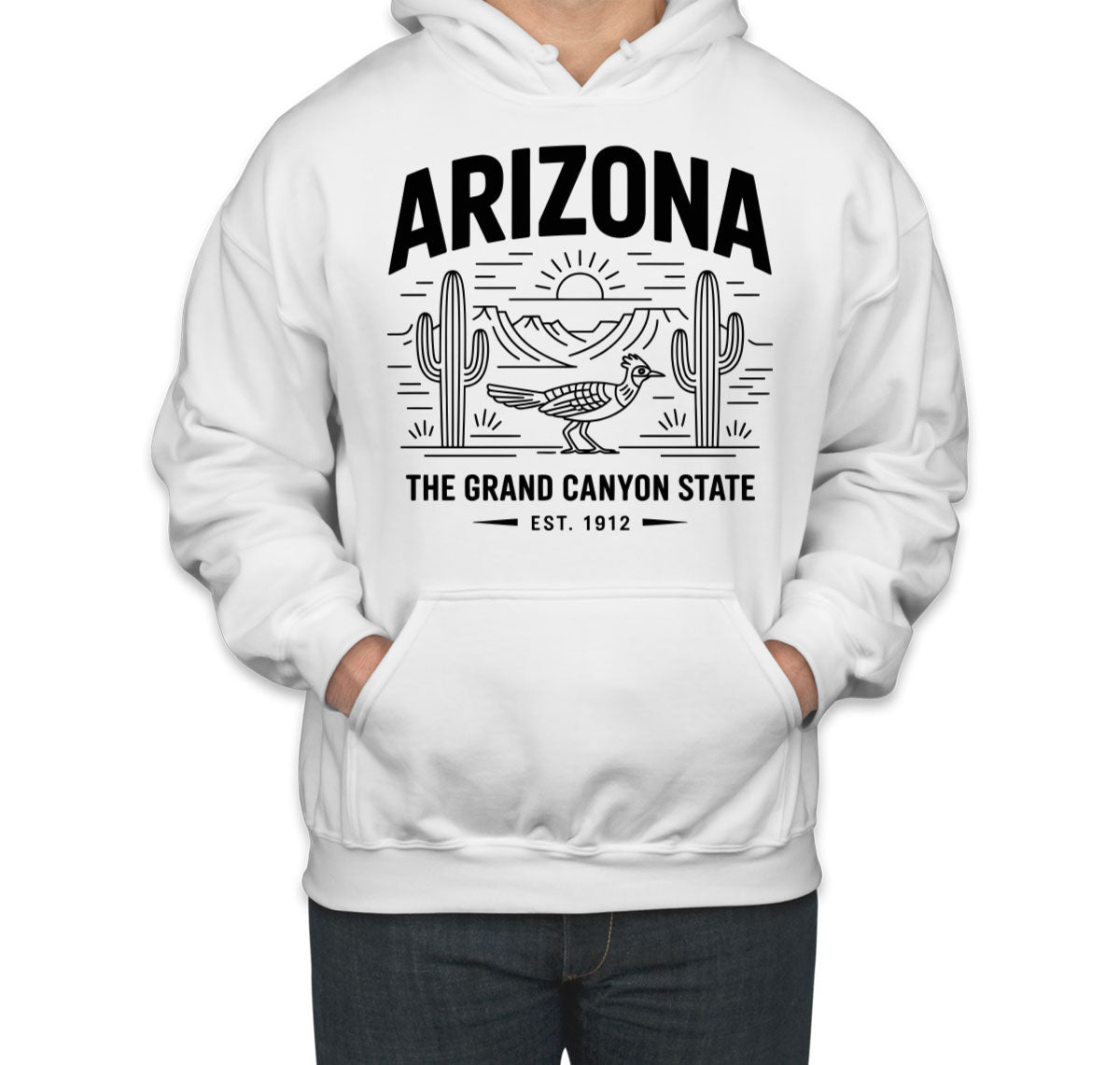 Arizona Cityscape Illustration The Grand Canyon State Unisex Hoodie