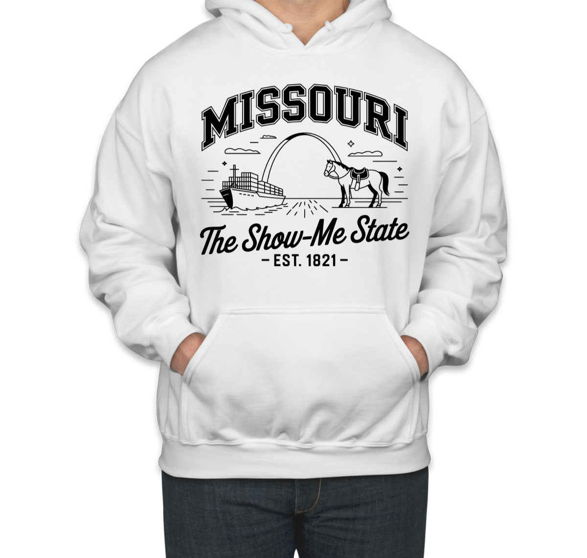 Missouri Cityscape Illustration The Show Me State Unisex Hoodie