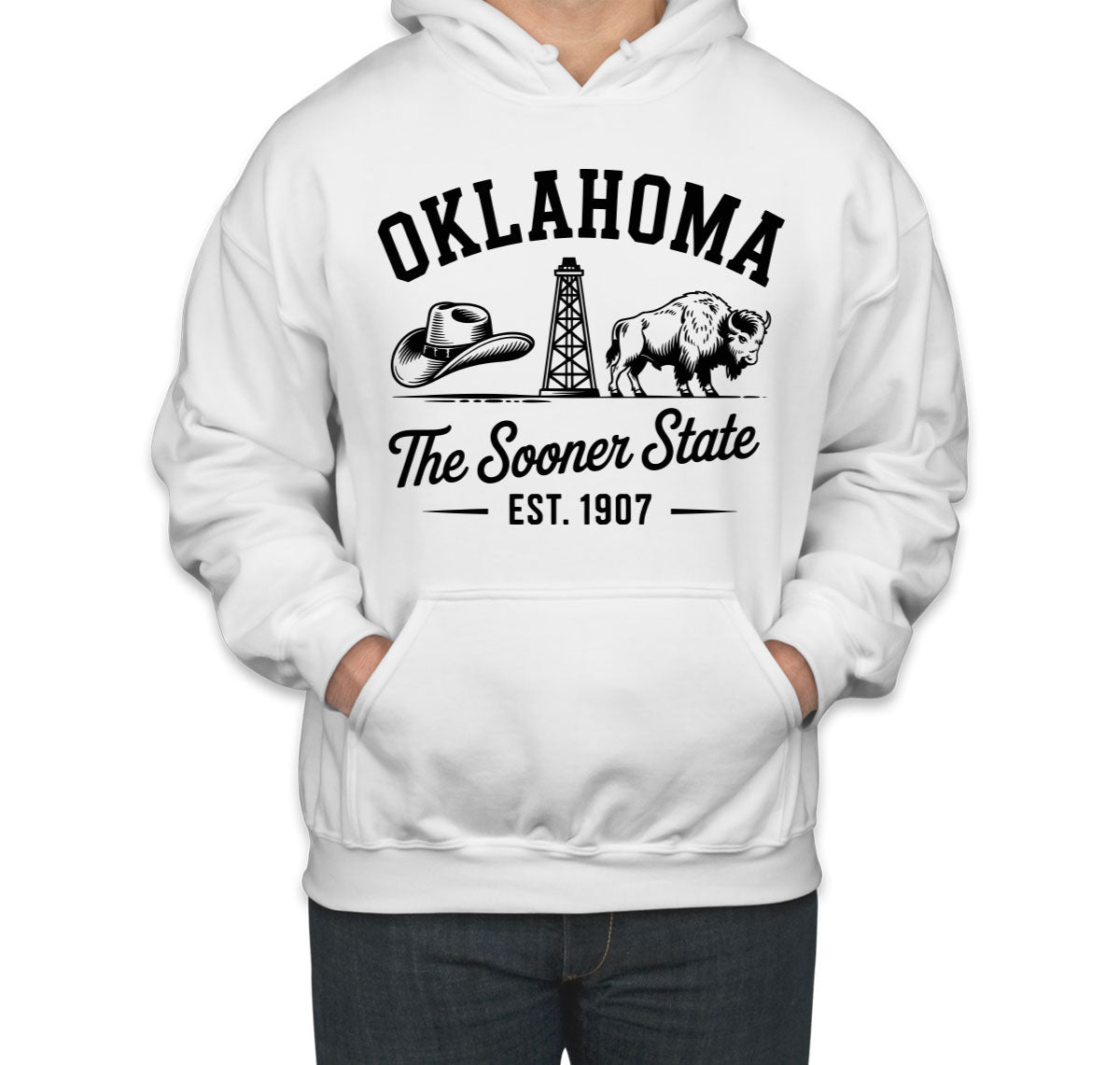 Oklahoma Cityscape Illustration The Sooner State Unisex Hoodie