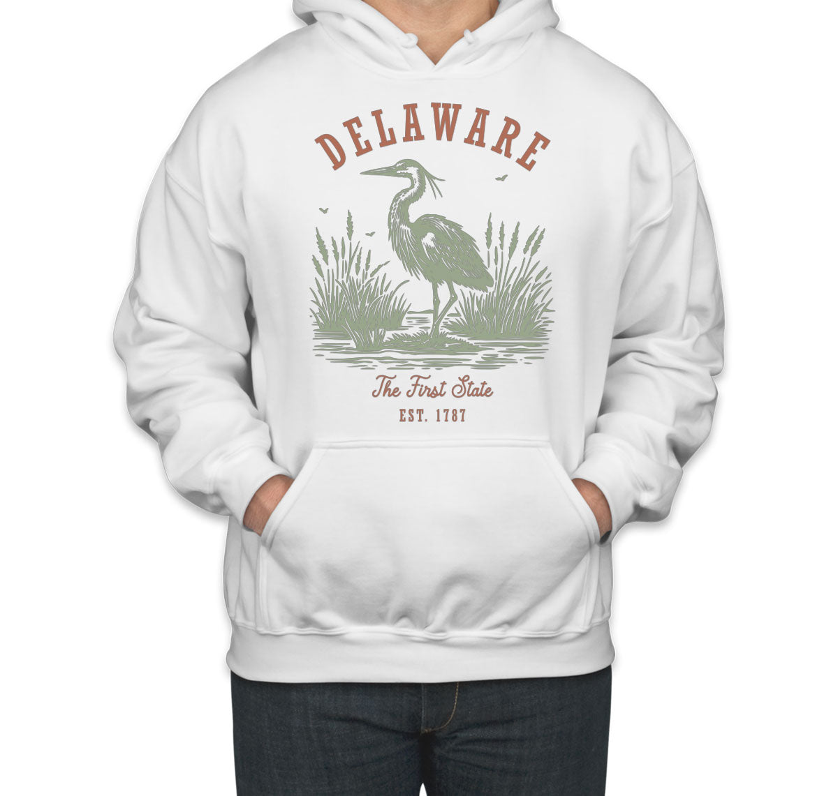 Delaware State Vintage Unisex Hoodie