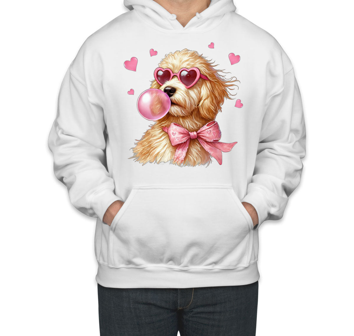 Golden Retriever Dog Valentine's Day Unisex Hoodie