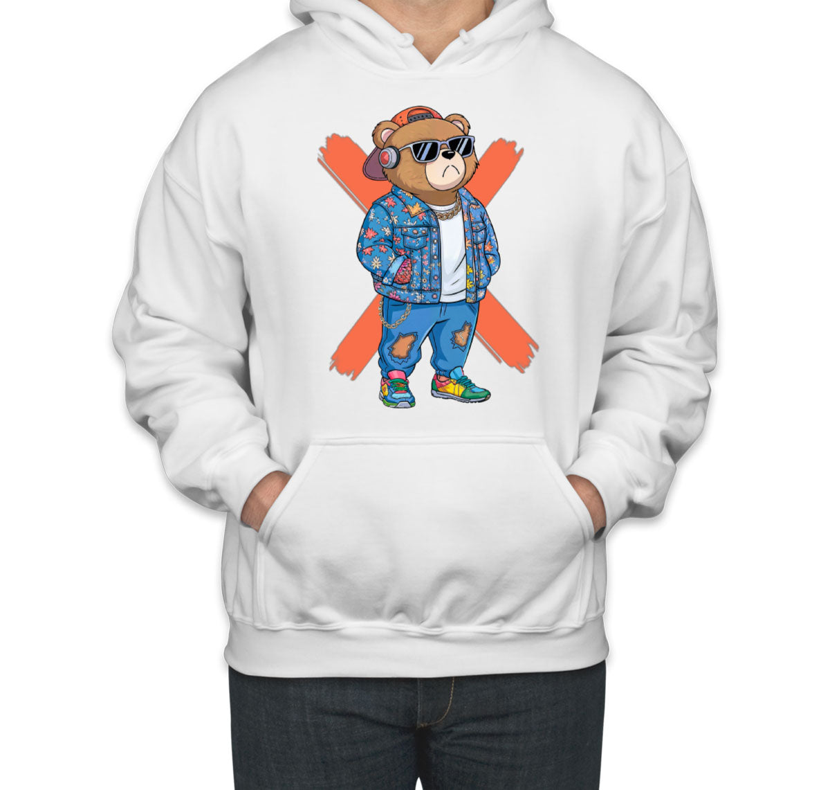 Hipster Teddy Bear Unisex Hoodie