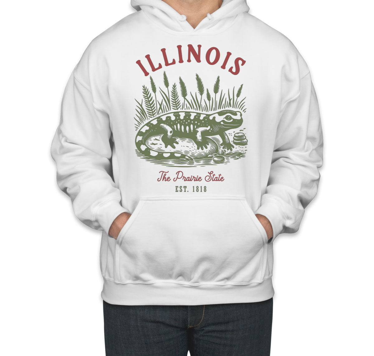 Illinois State Vintage Unisex Hoodie