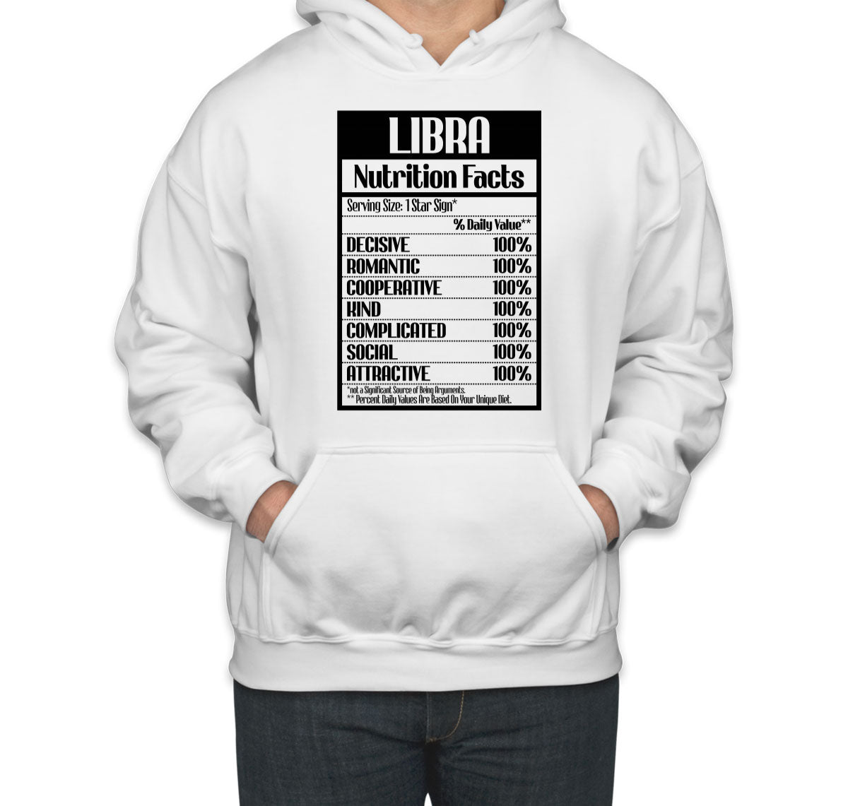 Libra Zodiac Nutrition Facts Unisex Hoodie