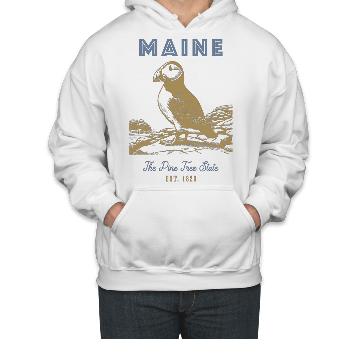Maine State Vintage Unisex Hoodie