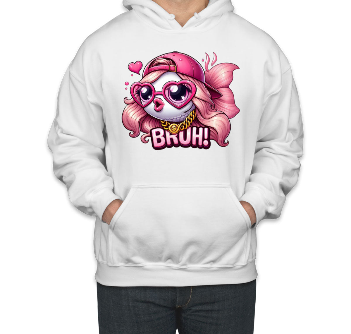Pink Bass Fishing Unisex Hoodie