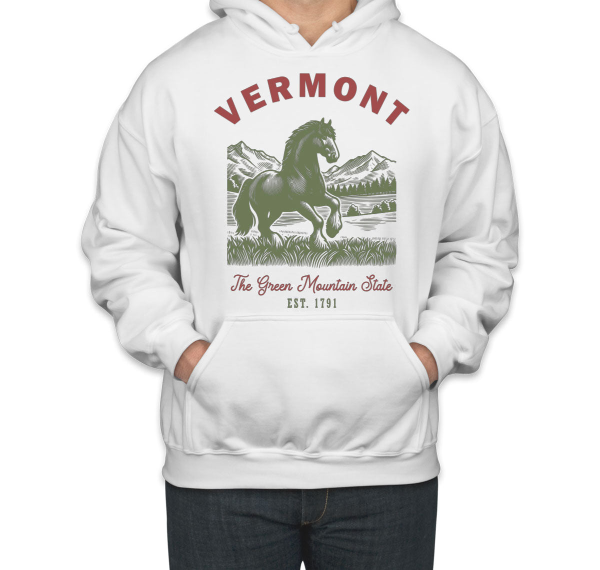 Vermont State Vintage Unisex Hoodie