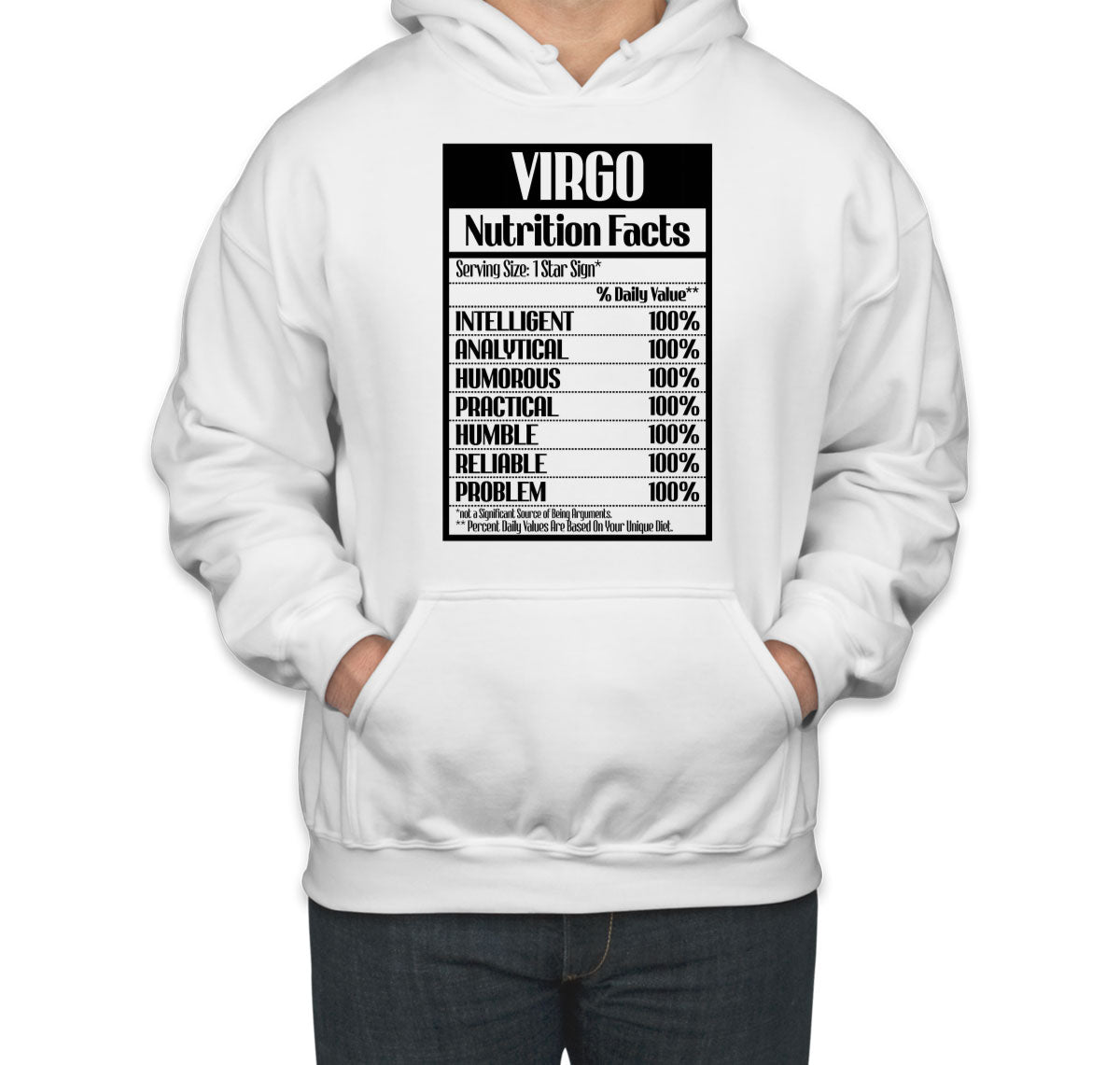 Virgo Zodiac Nutrition Facts Unisex Hoodie