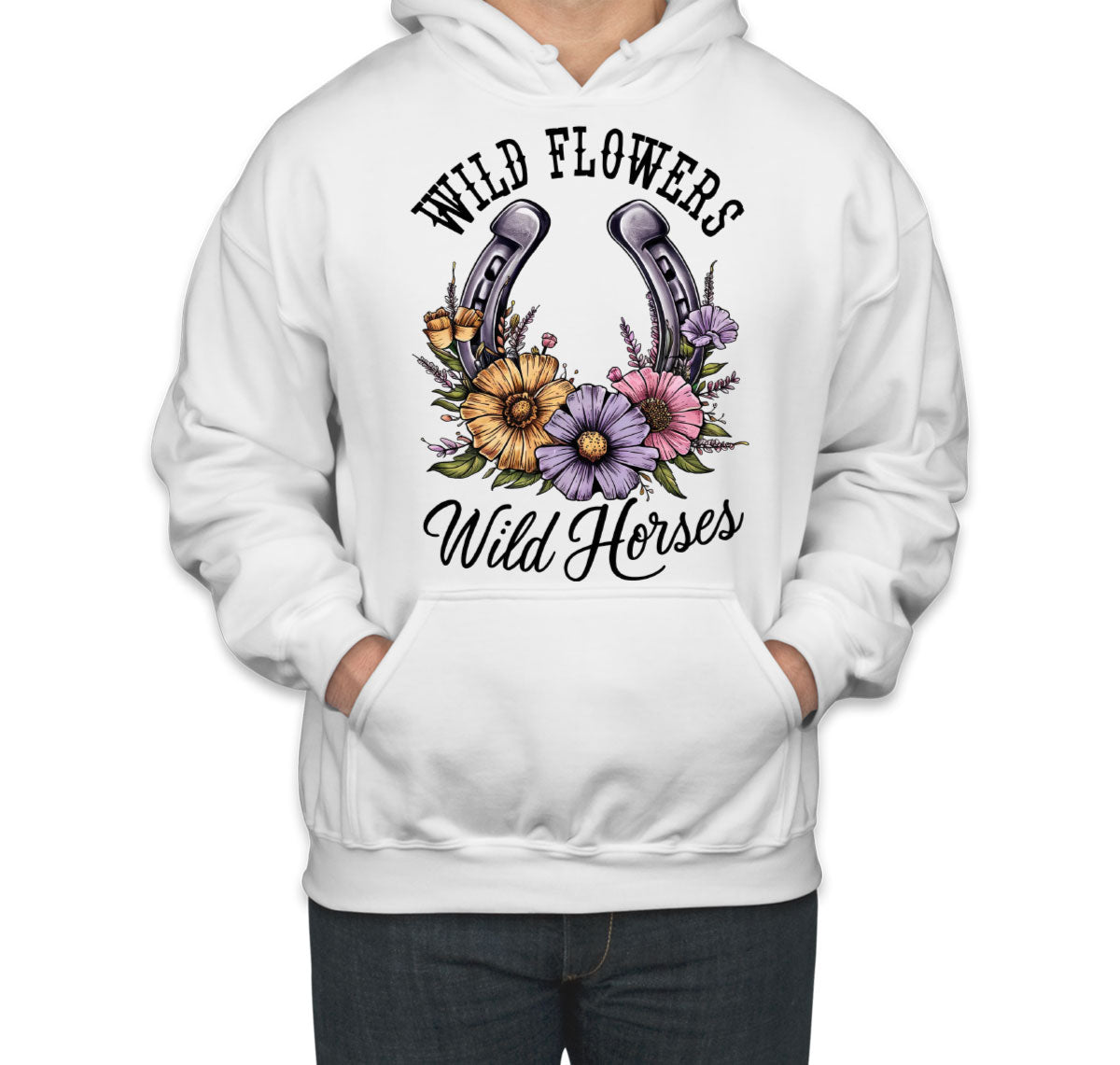 Wild Flowers Wild Horses Unisex Hoodie