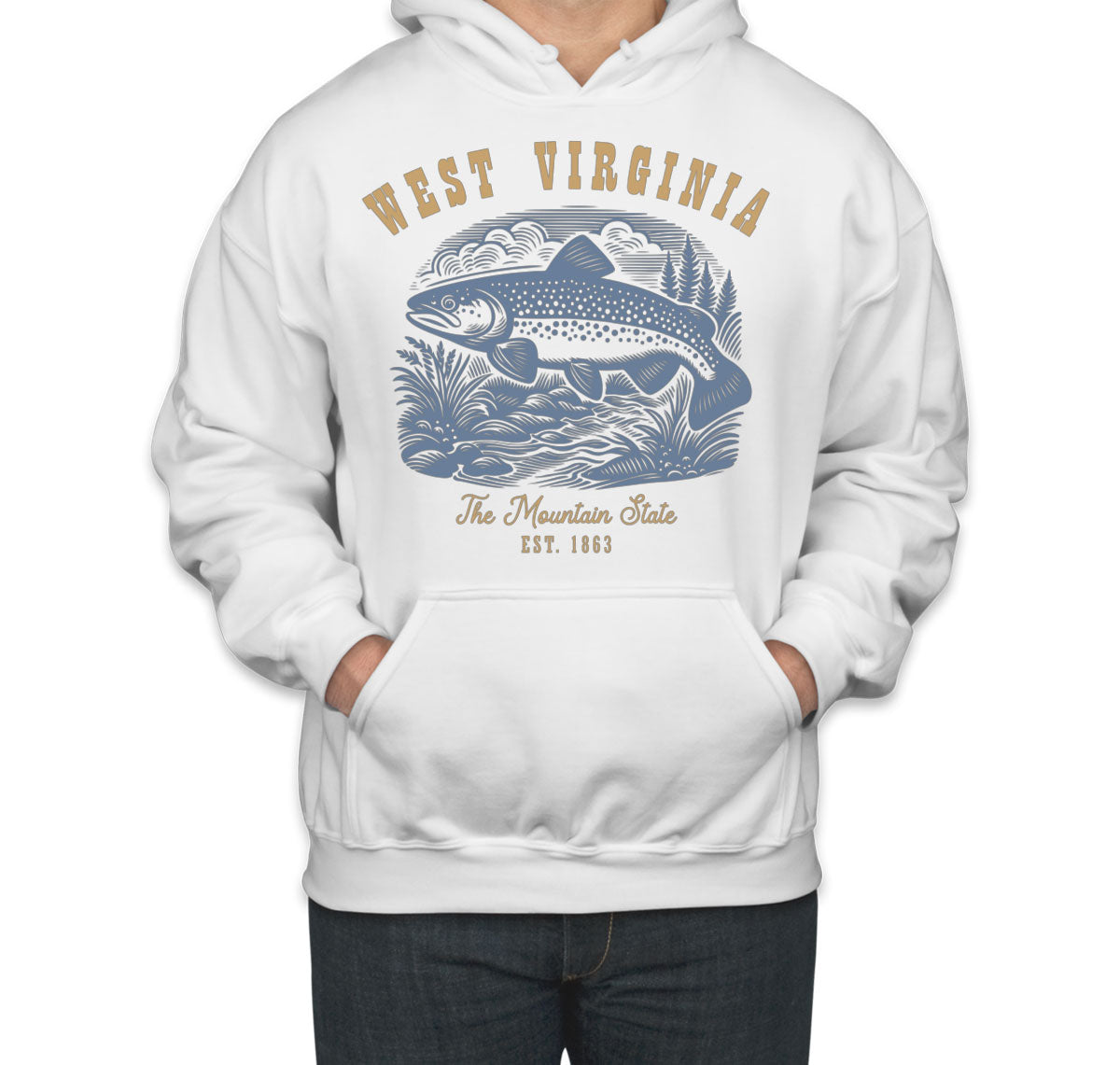 West Virginia State Vintage Unisex Hoodie
