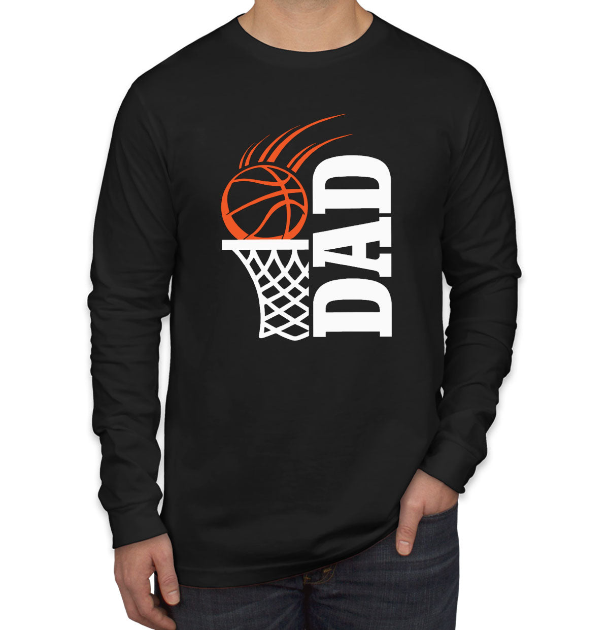 Basketball Dad Men's Long Sleeve Shirt