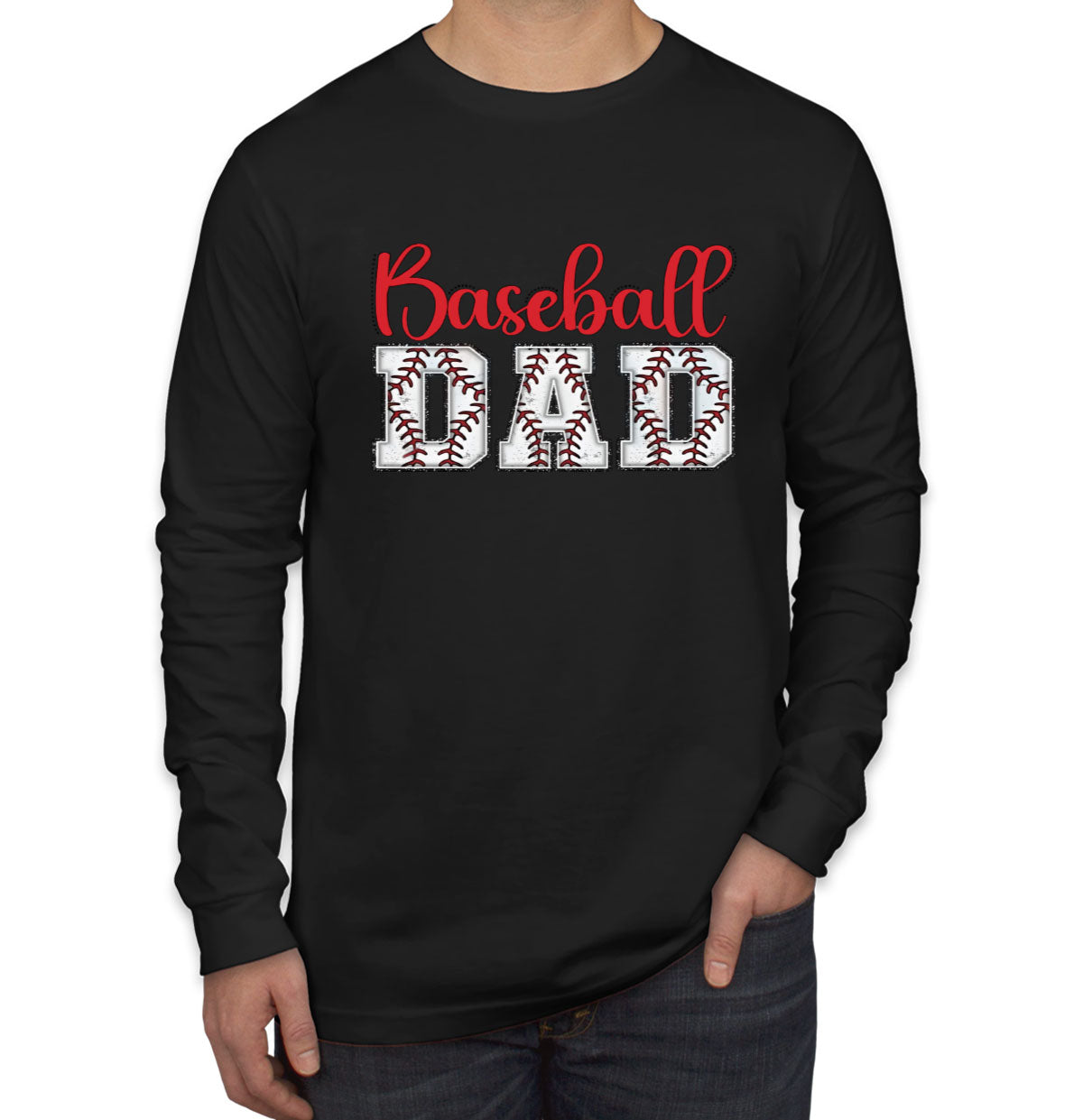 Baseball Dad Men's Long Sleeve Shirt