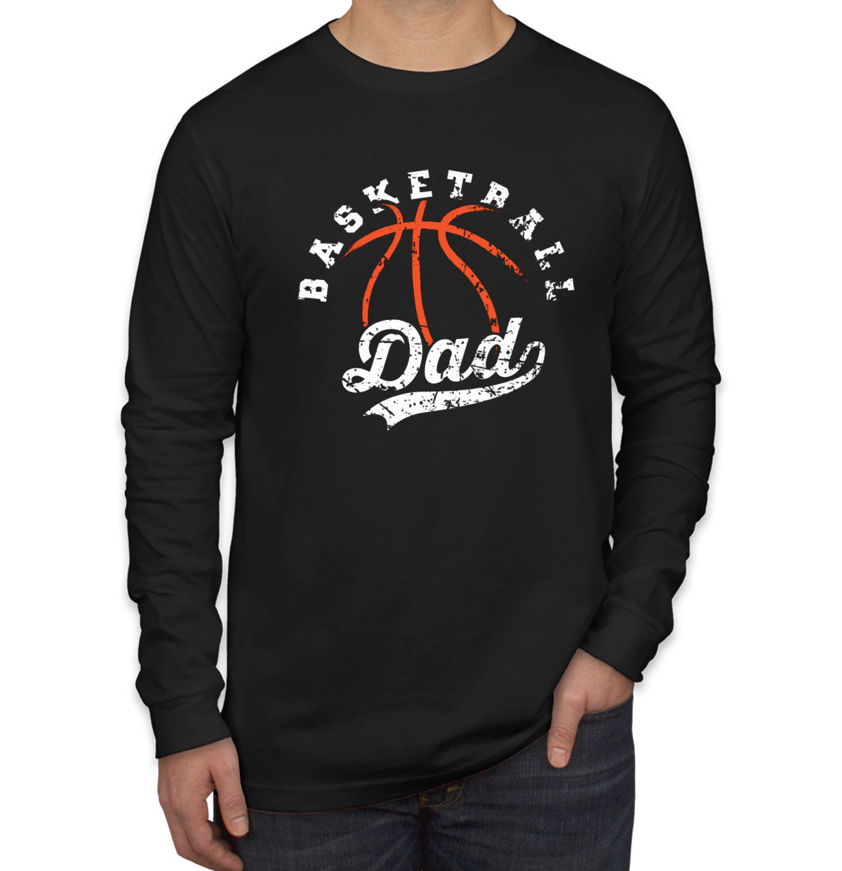 Basketball Dad Vintage Men's Long Sleeve Shirt