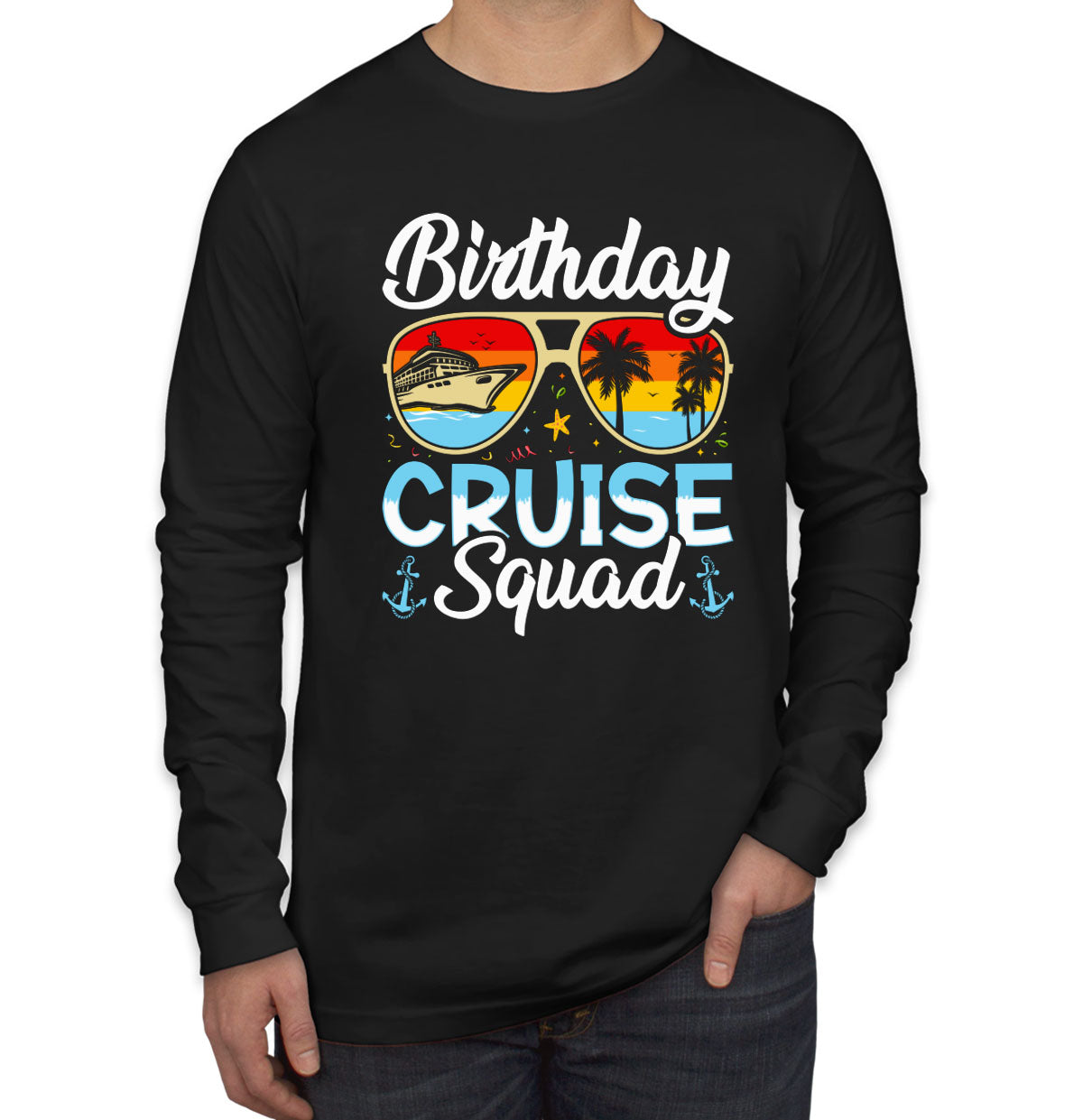 Birthday Cruise Squad Men's Long Sleeve Shirt