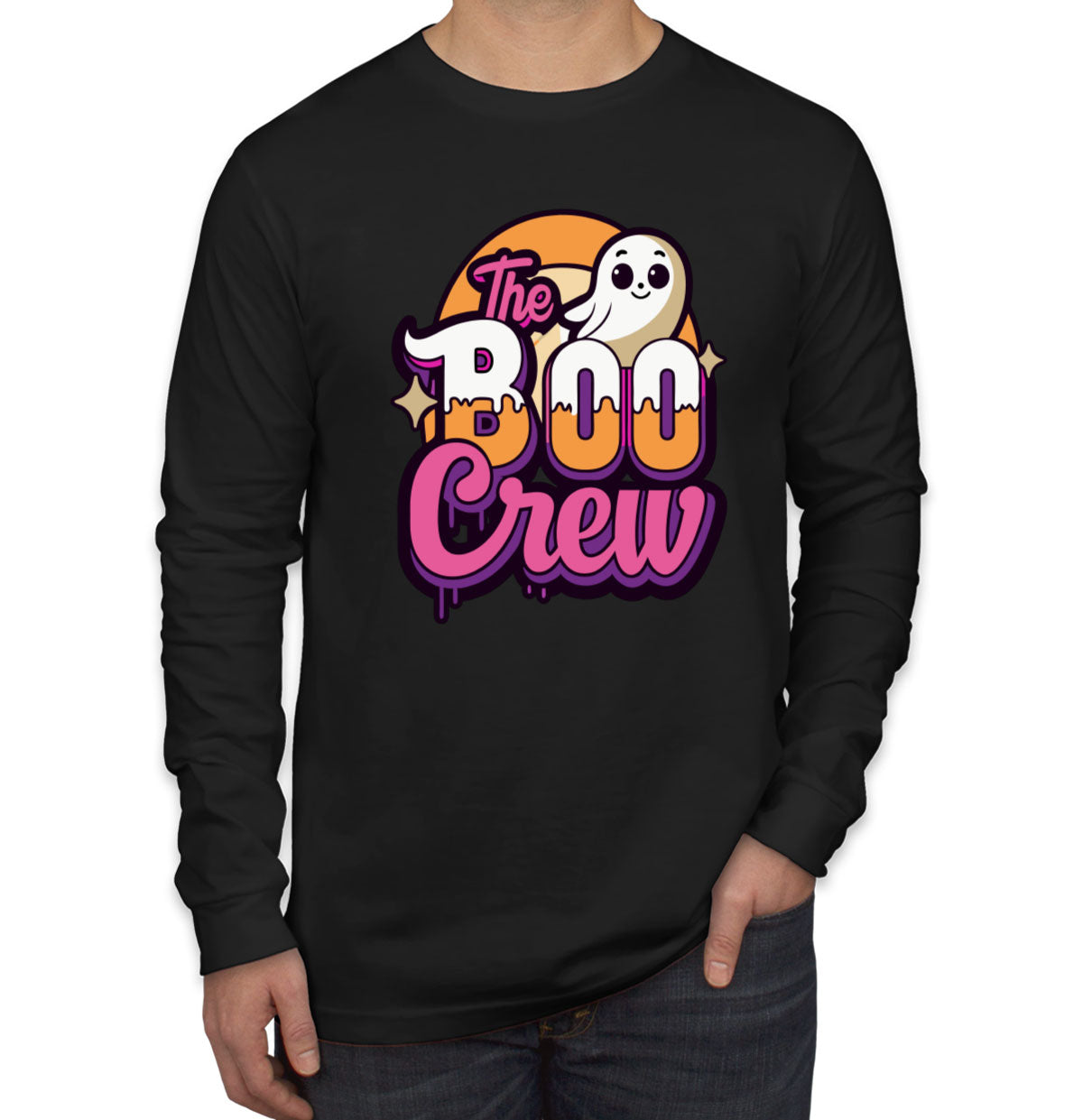 Boo Crew Halloween Men's Long Sleeve Shirt