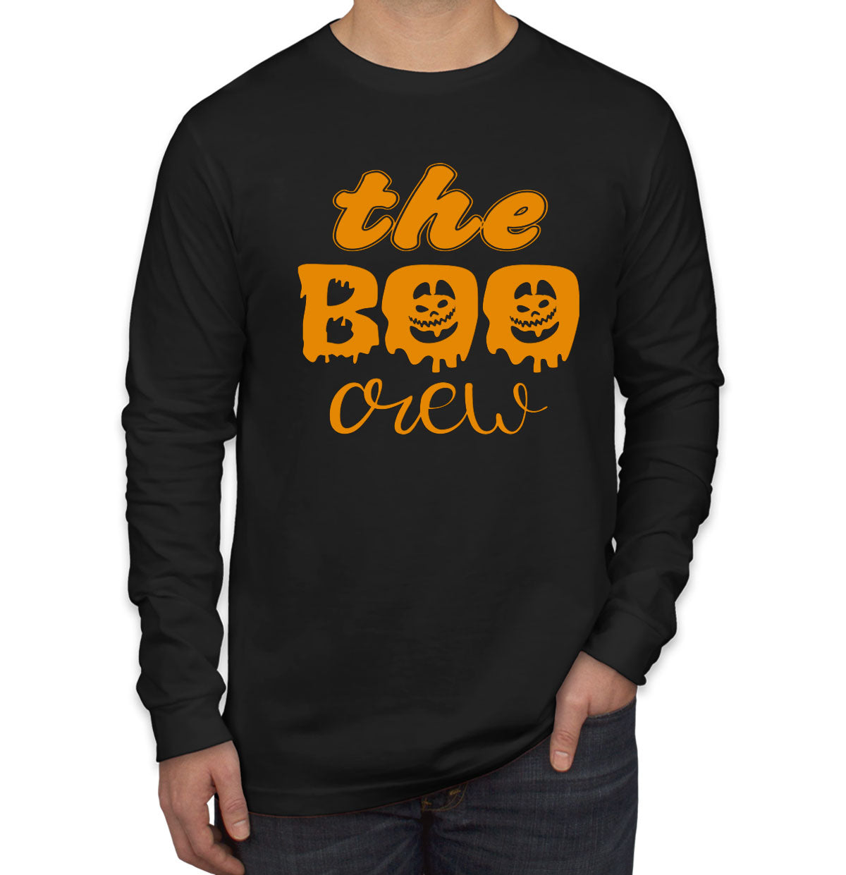 The Boo Crew Halloween Men's Long Sleeve Shirt