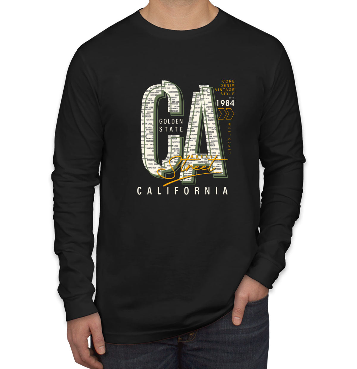 Urban Street California Men's Long Sleeve Shirt