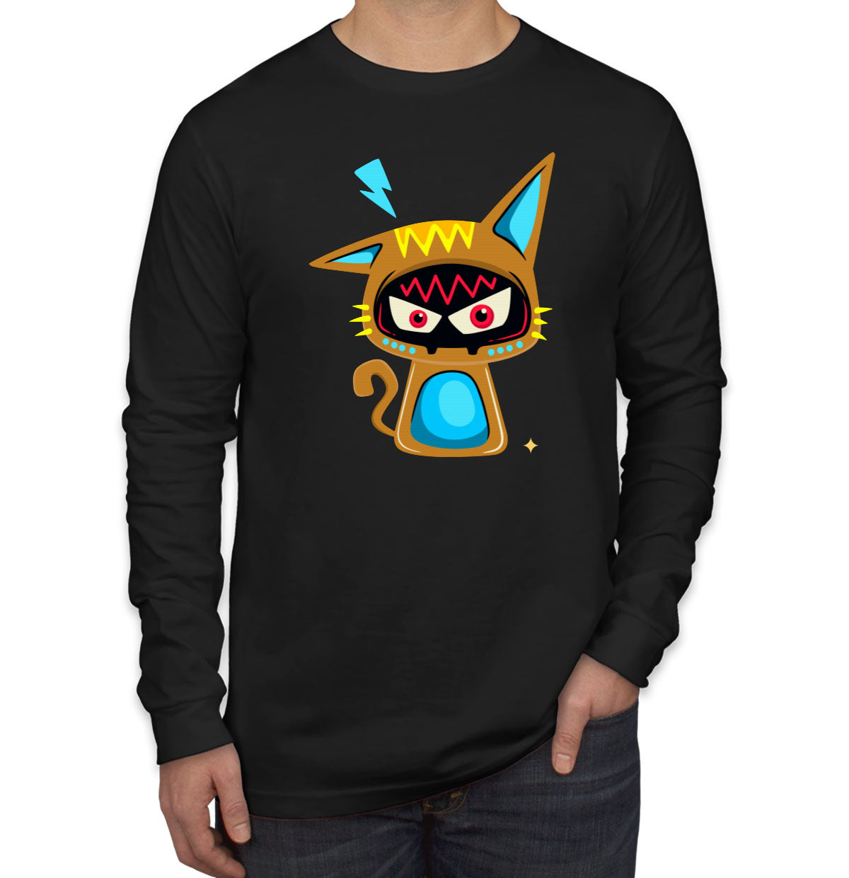 Cat Monster Men's Long Sleeve Shirt