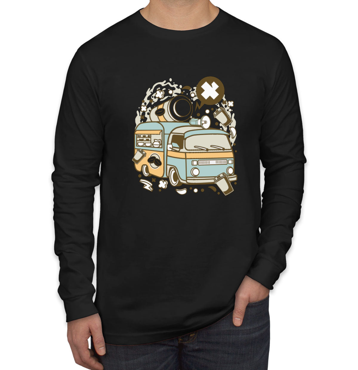 Coffee Van Men's Long Sleeve Shirt