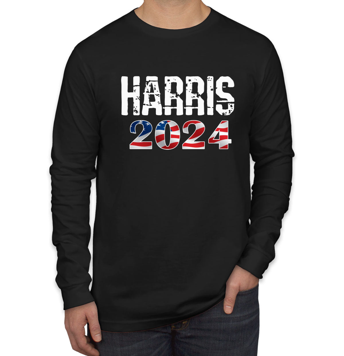 Kamala Harris 2024 Presidential Election Men's Long Sleeve Shirt