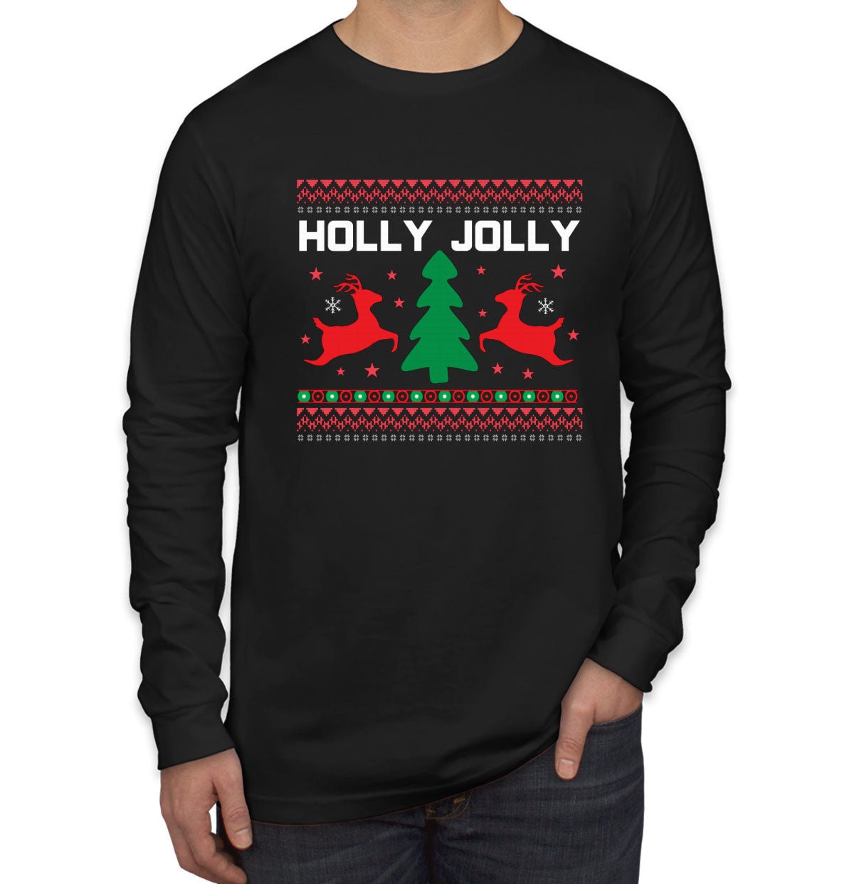 Holly Jolly Men's Long Sleeve Shirt